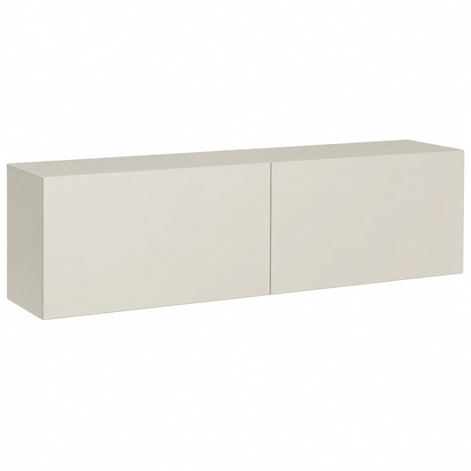 Mobile TV Mobile Porta TV 140 cm Sospeso Per Soggiorno Camera Da Letto Grigio Beige Bisira