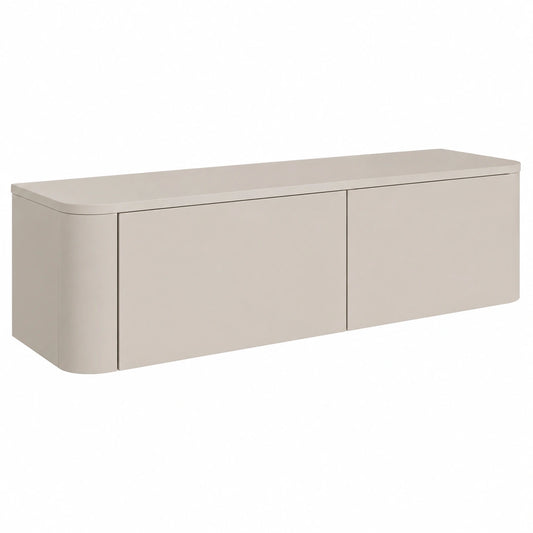 Mobile TV 140 cm Cachemire, Mobile Porta TV Moderno per Soggiorno, Da Terra o Sospeso, in Pannello Laminato e MDF, Vani a Ribalta