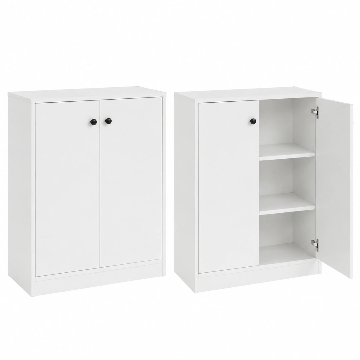 Credenza da Cucina con 2 Ante, Mobile Buffet Basso con Dispositivi Antiribaltamento, Armadio Dispensa per Soggiorno, Sala da Pranzo, Camera da Letto