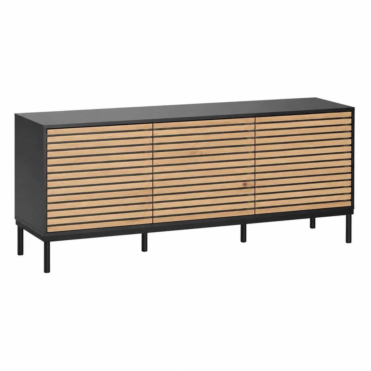 Vicco Lowboard Eliza, Rovere dorato, antracite, 150 × 60 cm, con 3 cassetti