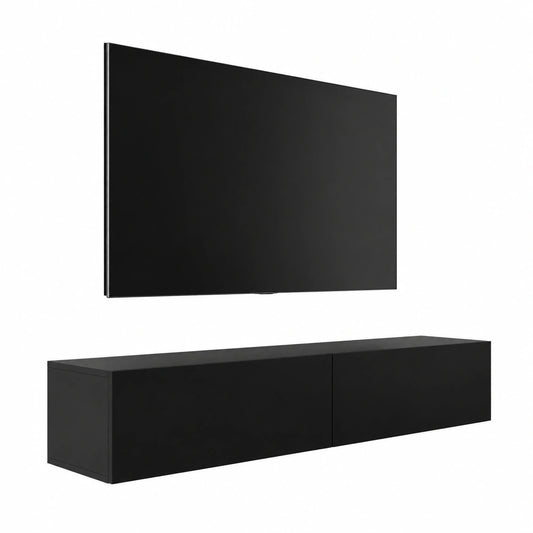 Mobile TV sospeso, D: L: 170 cm, A: 34 cm, P: 32 cm, NERO OPACO