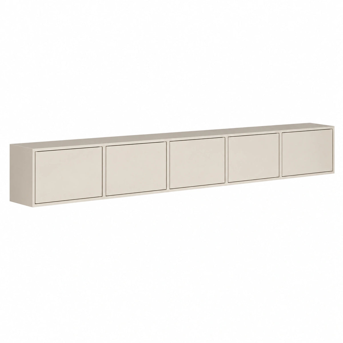 Mobile Porta TV Sospeso Cachemire Stile Minimalista e Funzionale 300 cm, 3 Moduli da 100 cm Sei Ante a Ribalta Pannelli di Truciolato Laminato 16 mm