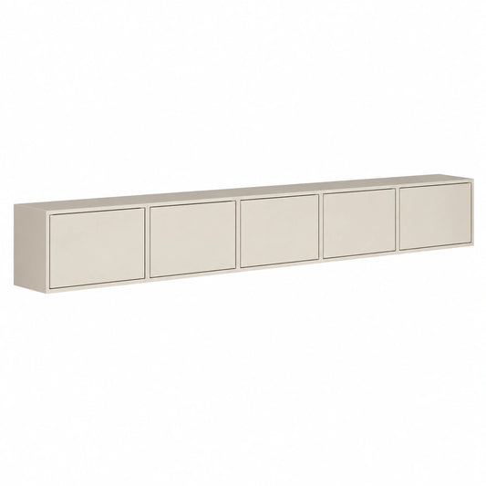 Mobile Porta TV Sospeso Cachemire Stile Minimalista e Funzionale 300 cm, 3 Moduli da 100 cm Sei Ante a Ribalta Pannelli di Truciolato Laminato 16 mm
