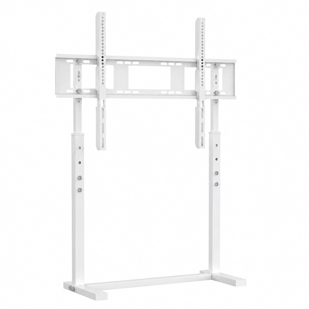 Supporto TV da Pavimento Bianco: Porta TV da Terra Stand TV per 32-100 Pollici Porta Televisore da Pavimento Verticale Universale Altezza Regolabile