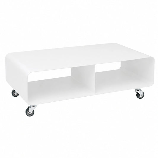Mobile Tv Lounge M Mobile bianco, Bianco, 30 × 90 × 42 cm, Stile ottimo Minimalista, Poggiaogetti per Divano