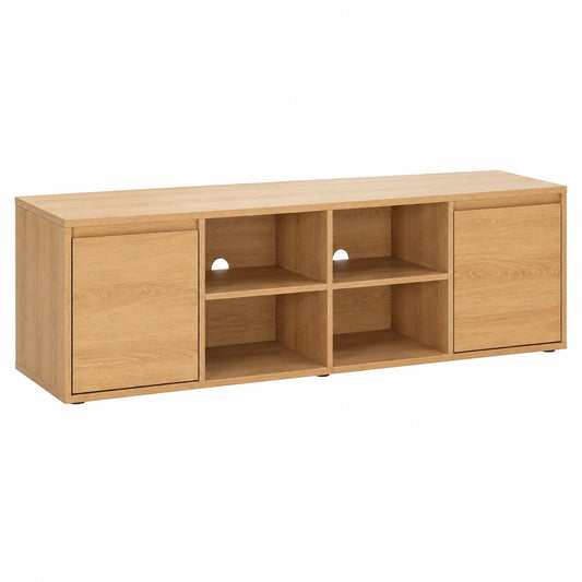 Mobile TV Tori con 2 ante e 4 vani, colore Rovere, 160 cm (larghezza) 40 cm (profondità) 46 cm (altezza)